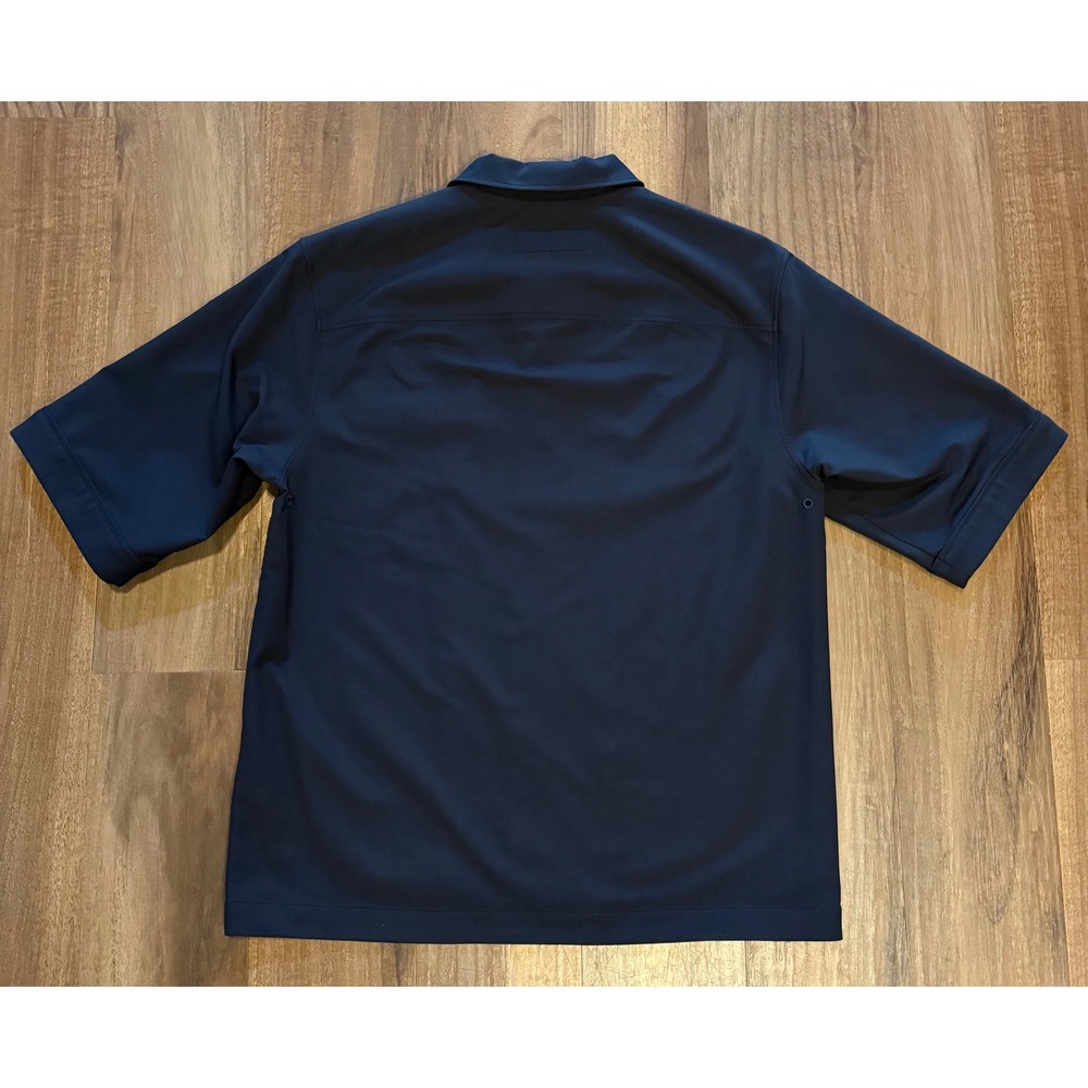 3.1 Phillip Lim Mens Short Sleeve Button Down Cotton Blend Shirt Black Size M - Picture 8 of 8